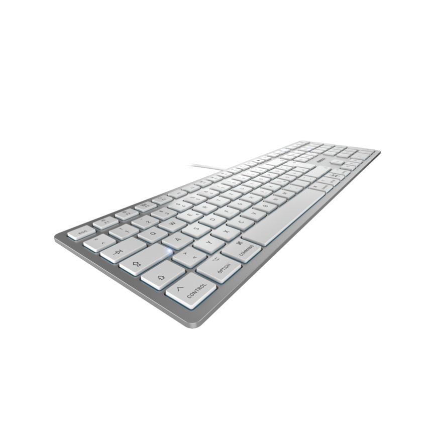 CHERRY KC6000C SLIM FOR MAC Tastatur Wired DE weiß/silber