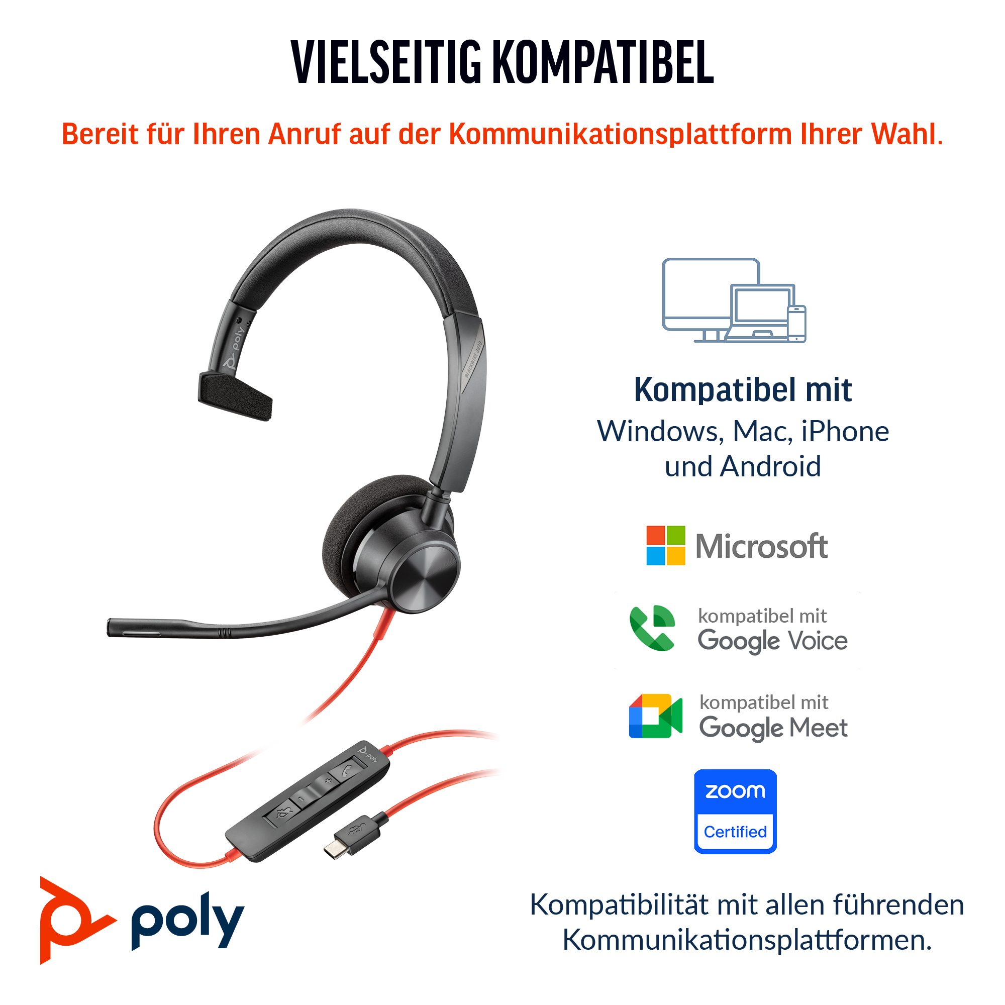 Blackwire 3310, Headset