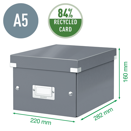 LEITZ Click & Store Aufbewahrungsbox 7,4 l rot 21,6 x 28,2 x 16,0 cm, 1 St.