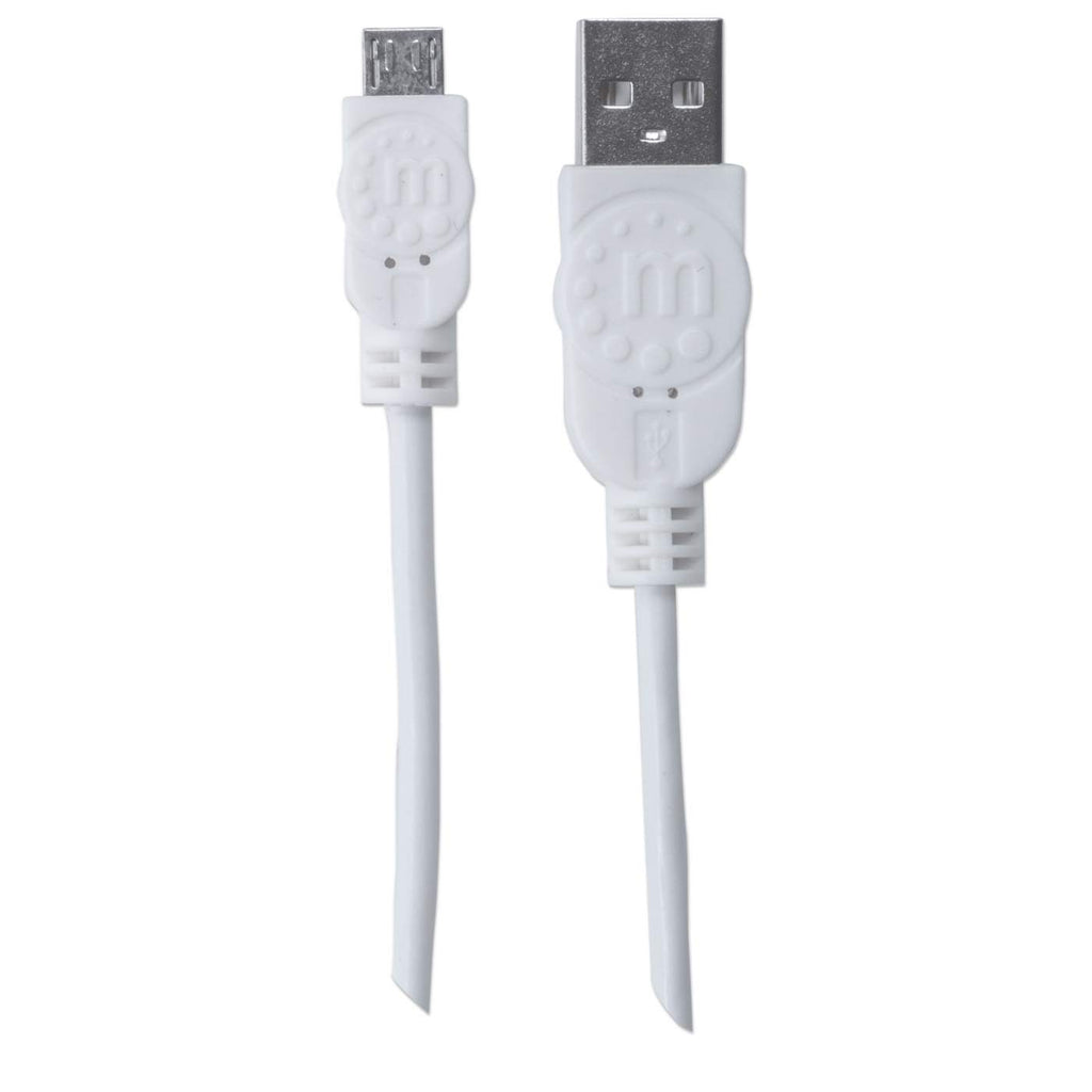 MANHATTAN USB 2.0 Anschlußkabel 1m A-St/Micro-B-St. weiß