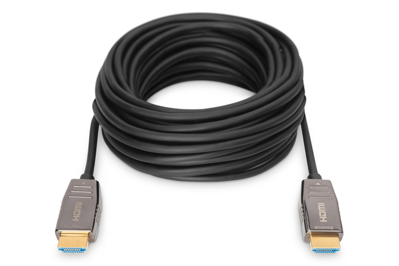 DIGITUS HDMI AOC Hybrid Glasfaserkabel UHD 8K 10m schwarz