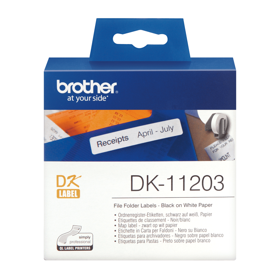 DK SINGLE LABLE ROLLS F/ QL-500 550 300PCS/RL 17X87MM