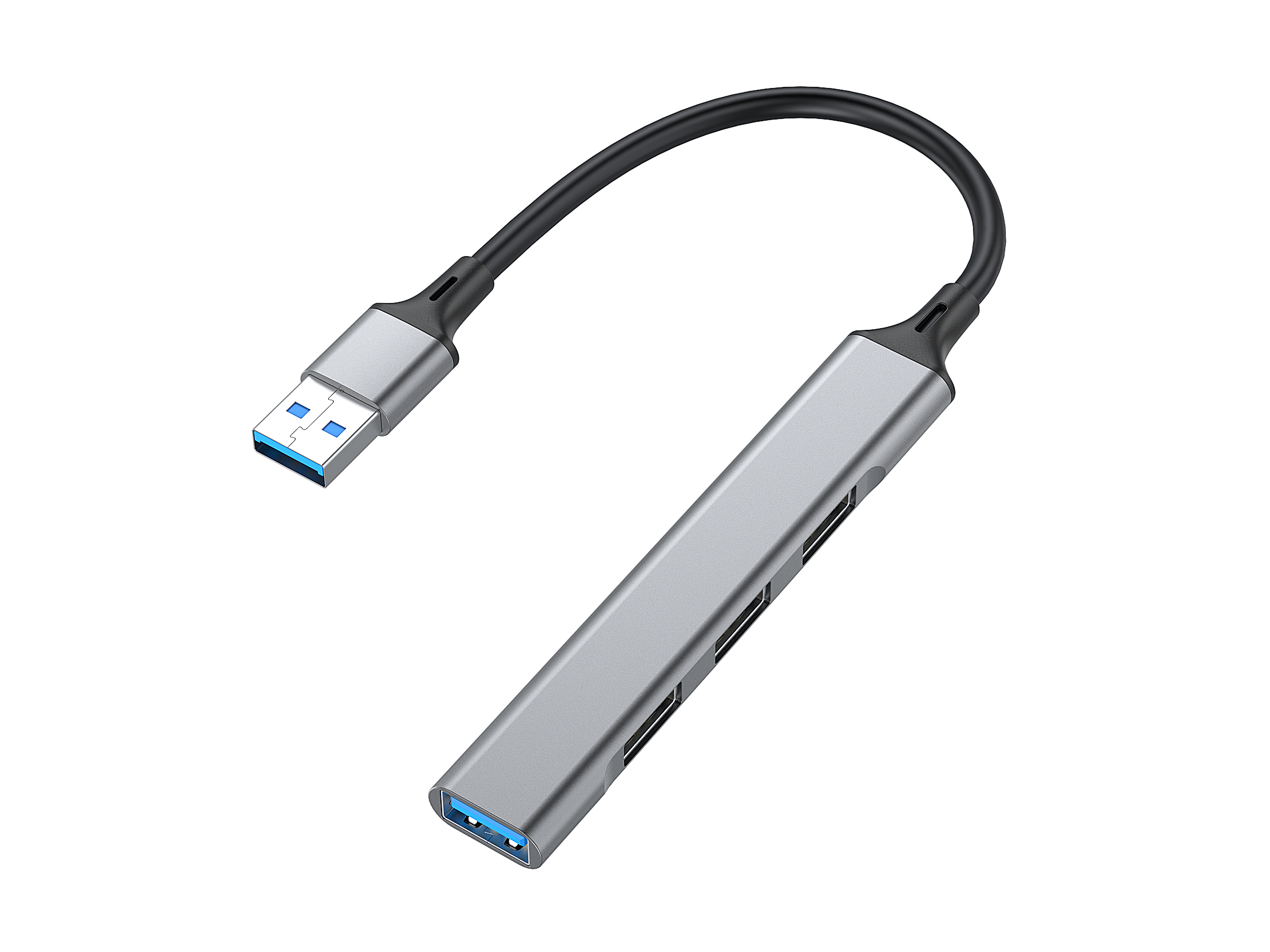 Equip 4-Port USB-A3.2-Hub->3xUSB-A 2.0/1xUSB-A3.2 5Gbps