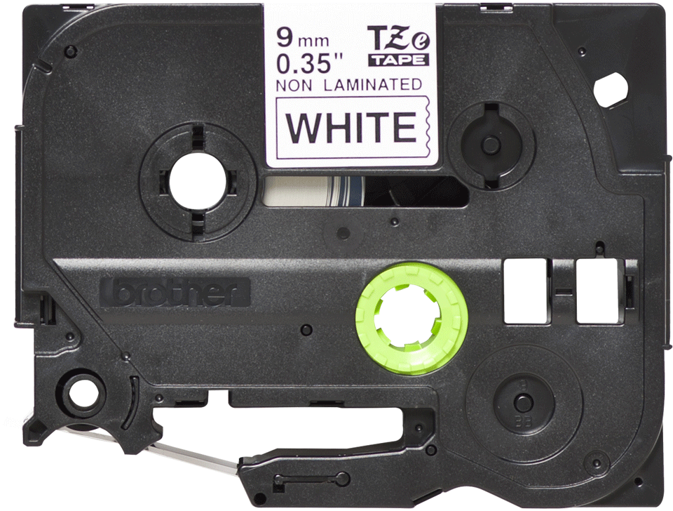 TZE-N221 NON-LAMINATED TAPE 9MM 8M BLACK ON WHITE