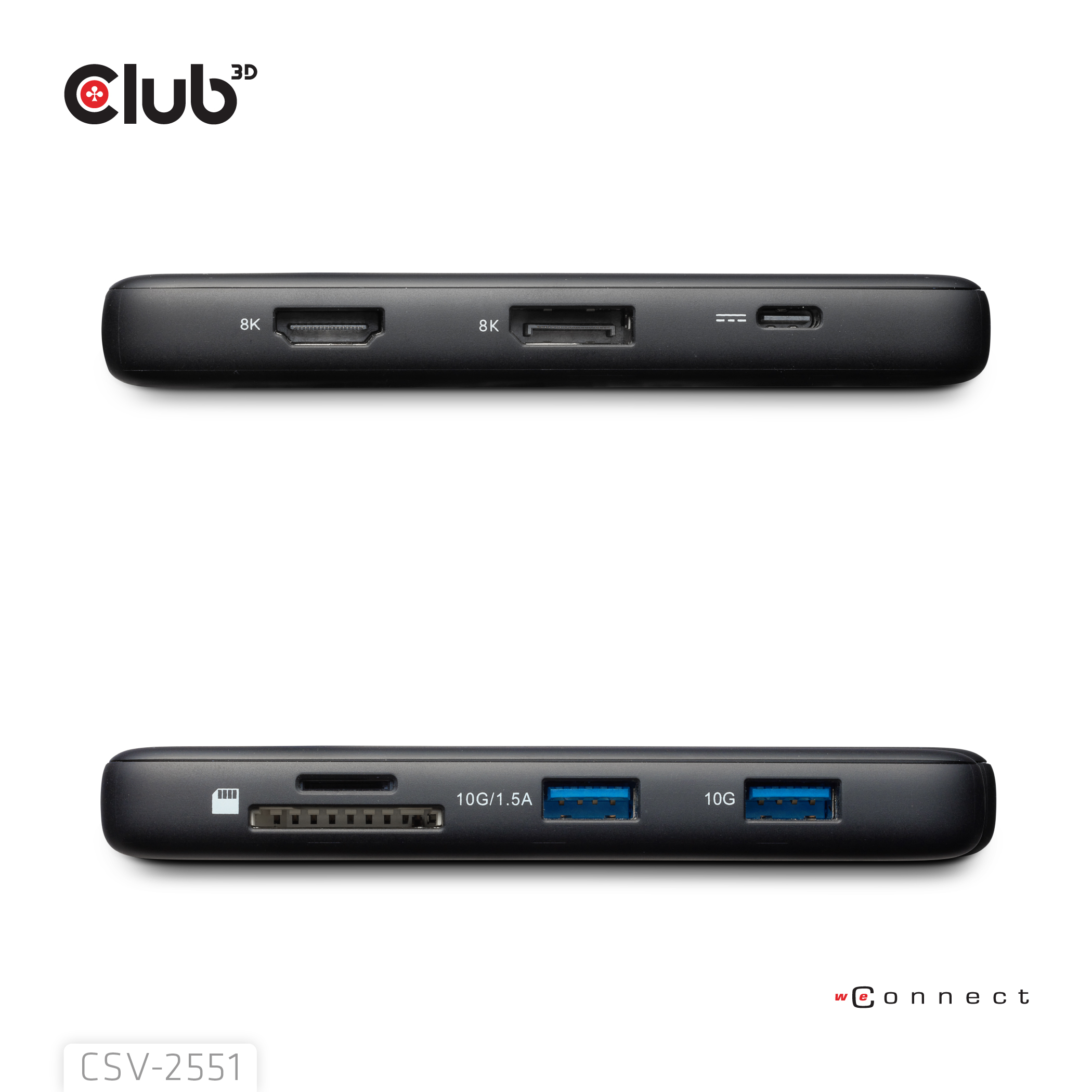 Club3D USB-C 8in1-HUB >DP1.4/HDMI2.0/USB-C/LAN 8K30Hz PD100W retail