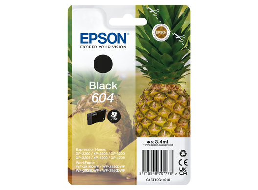 EPSON 604/T10G14 (Ananas) schwarz Druckerpatrone