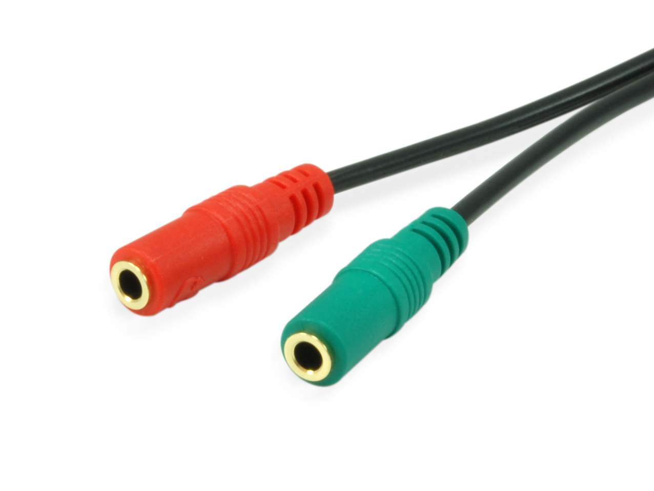 Equip Audiokabel 3.5mm->2x3Pin St/Bu 0.15m schwarz Polybeutel