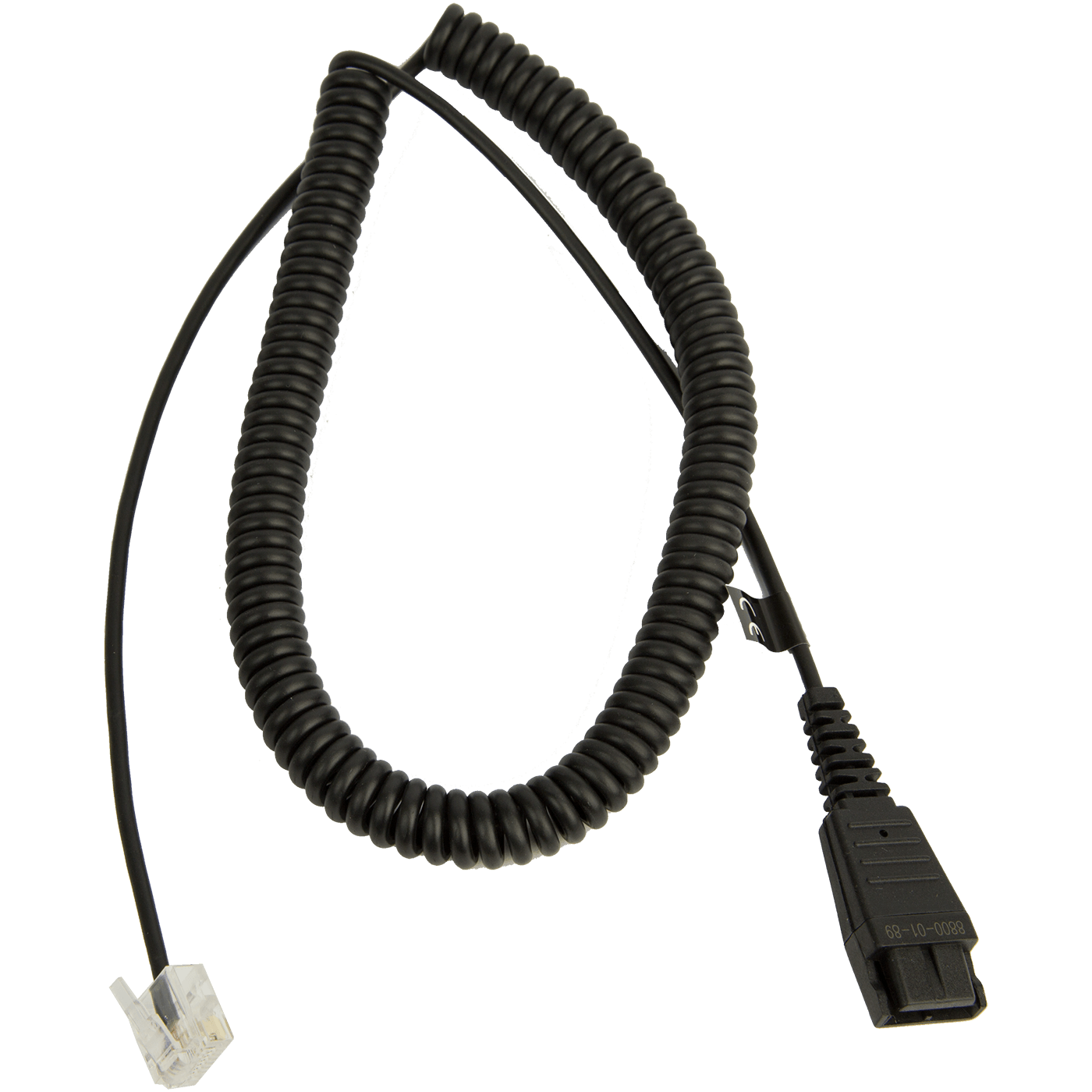 QD MUTE CABLE 0.5-2M SPIRAL QD RJ45 TO BIZ 2400