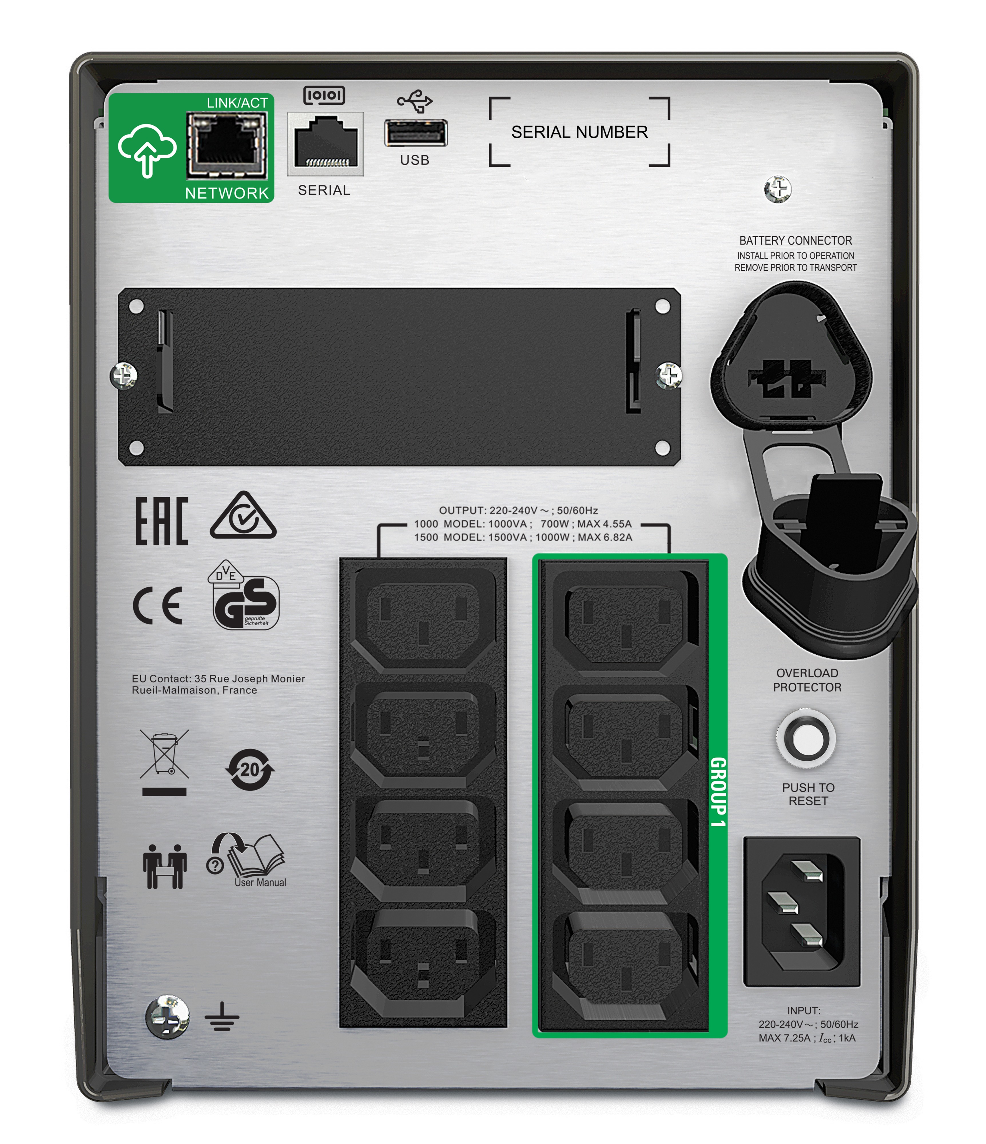 APC SMT1000IC Smart-UPS 1000VA LCD 230V , 700W mit SmartConnect