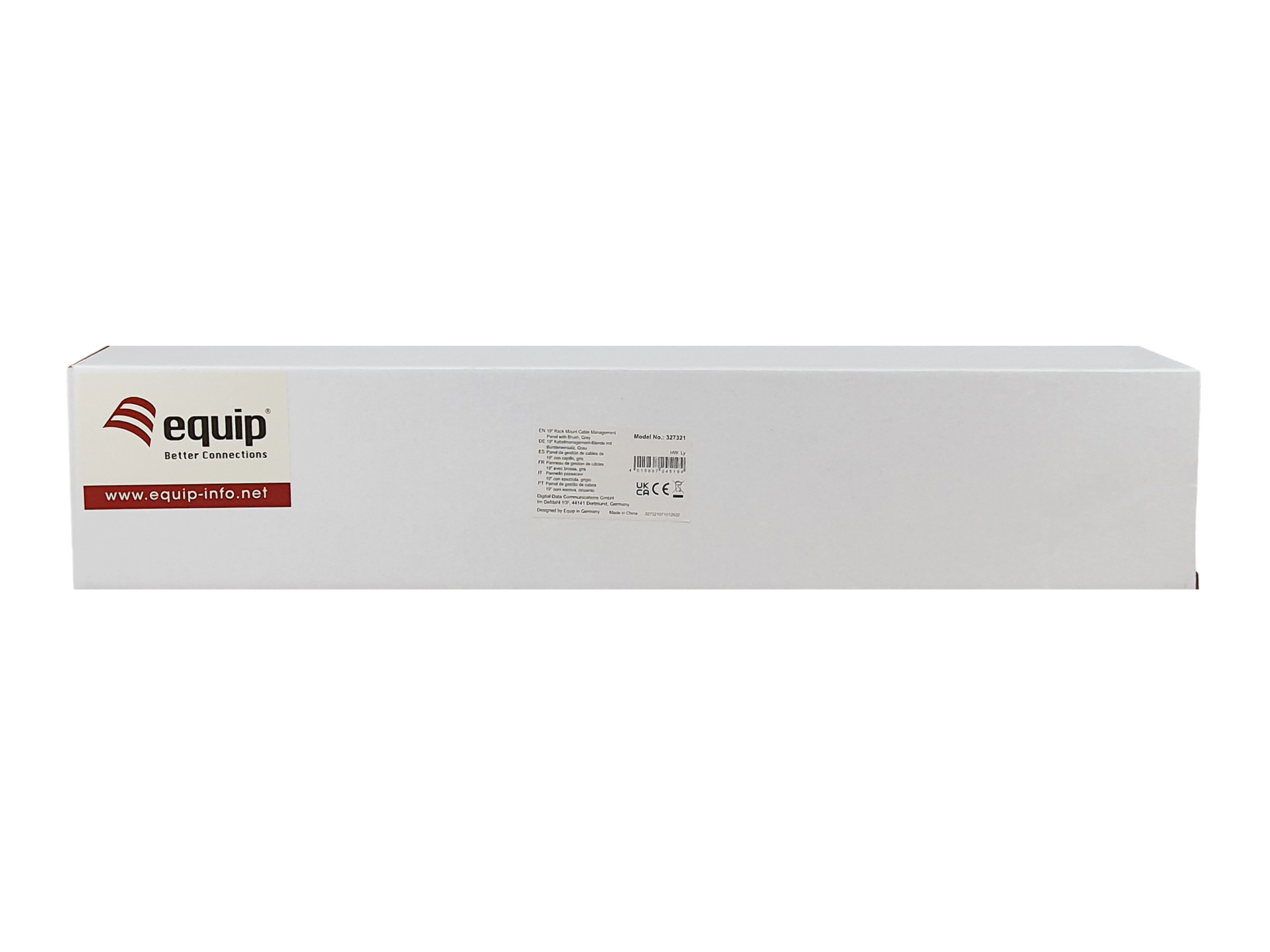 Equip 19 Kabelmanagement 5xPlastikringe Stahl 1U RAL7035