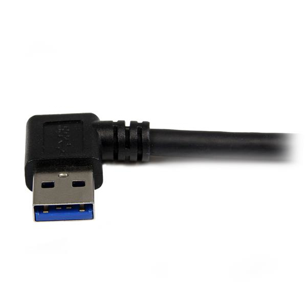 StarTech.com SuperSpeed USB 3.0 Kabel A auf B rechts gewinkelt 1 m Schwarz