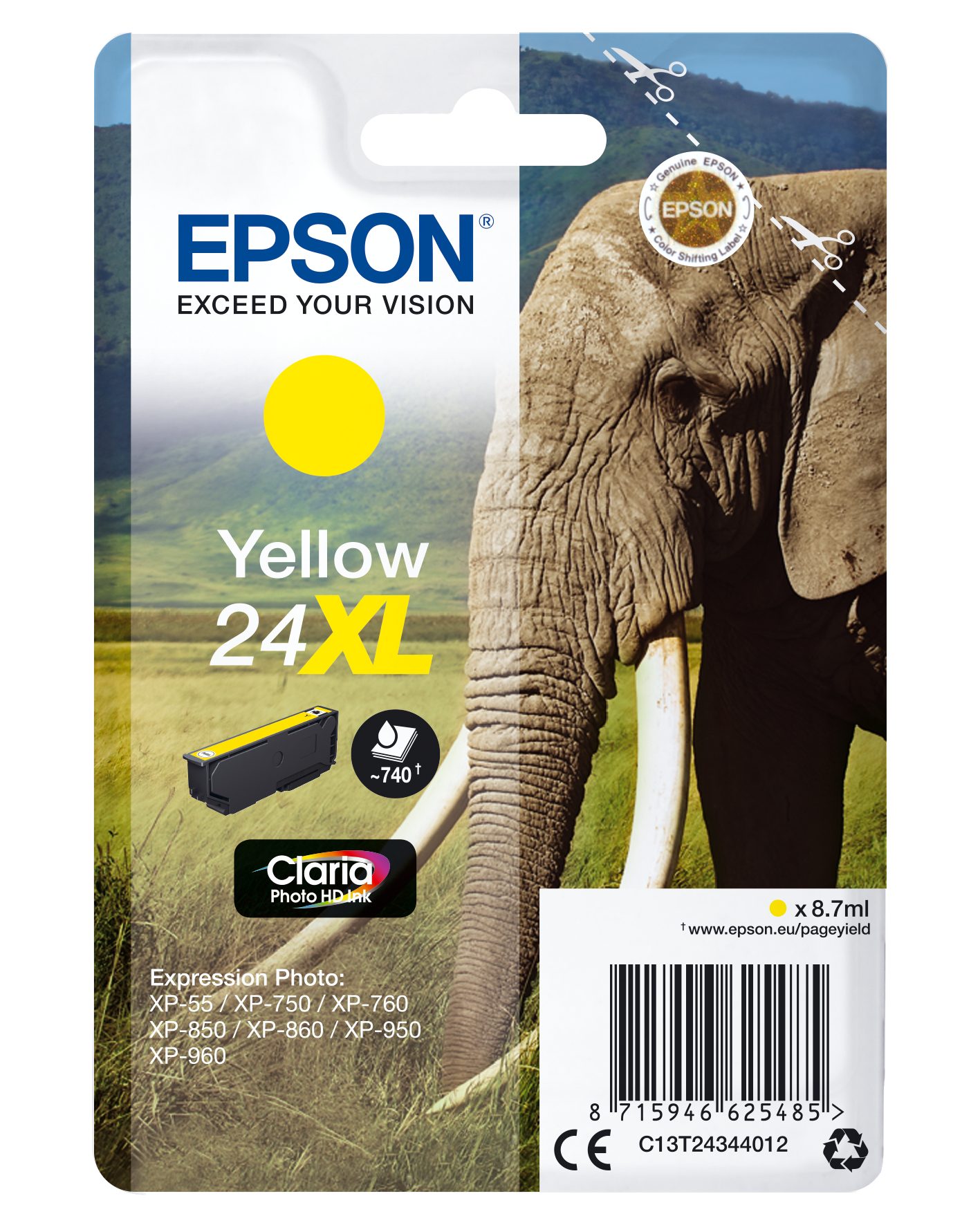 EPSON 24XL / T2434XL (Elefant) gelb Druckerpatrone
