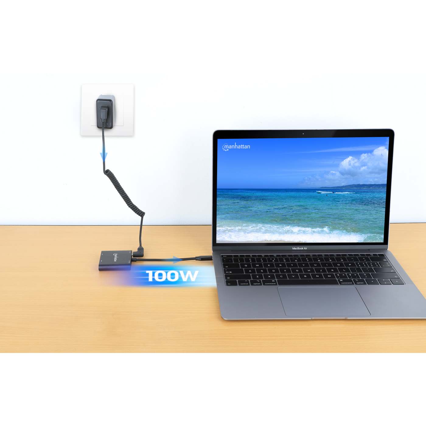 MANHATTAN USB-C PD auf Dual-HDMI-Monitor-Adapter 4K 60Hz
