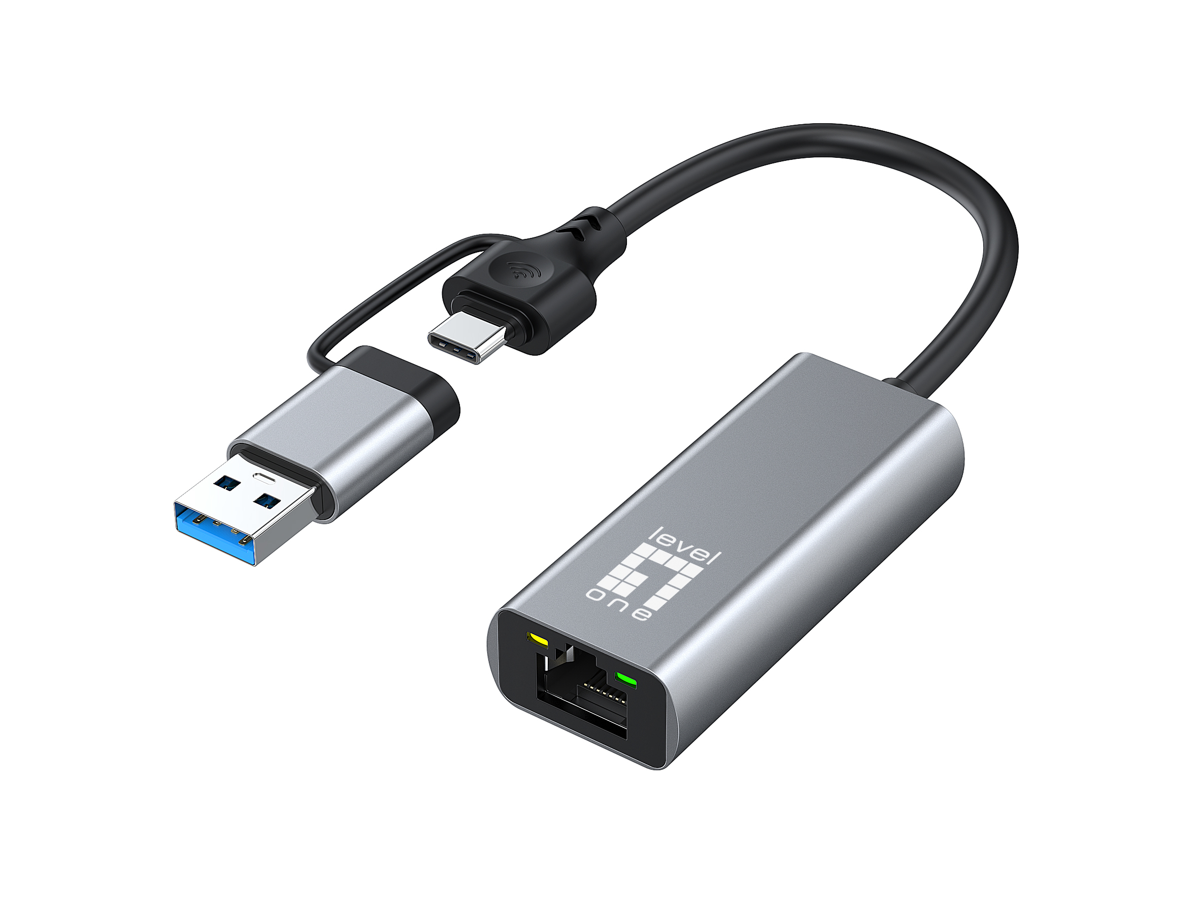 LevelOne Adapter GigaBit USB-C/-A3.0->RJ45 2.5Gbps
