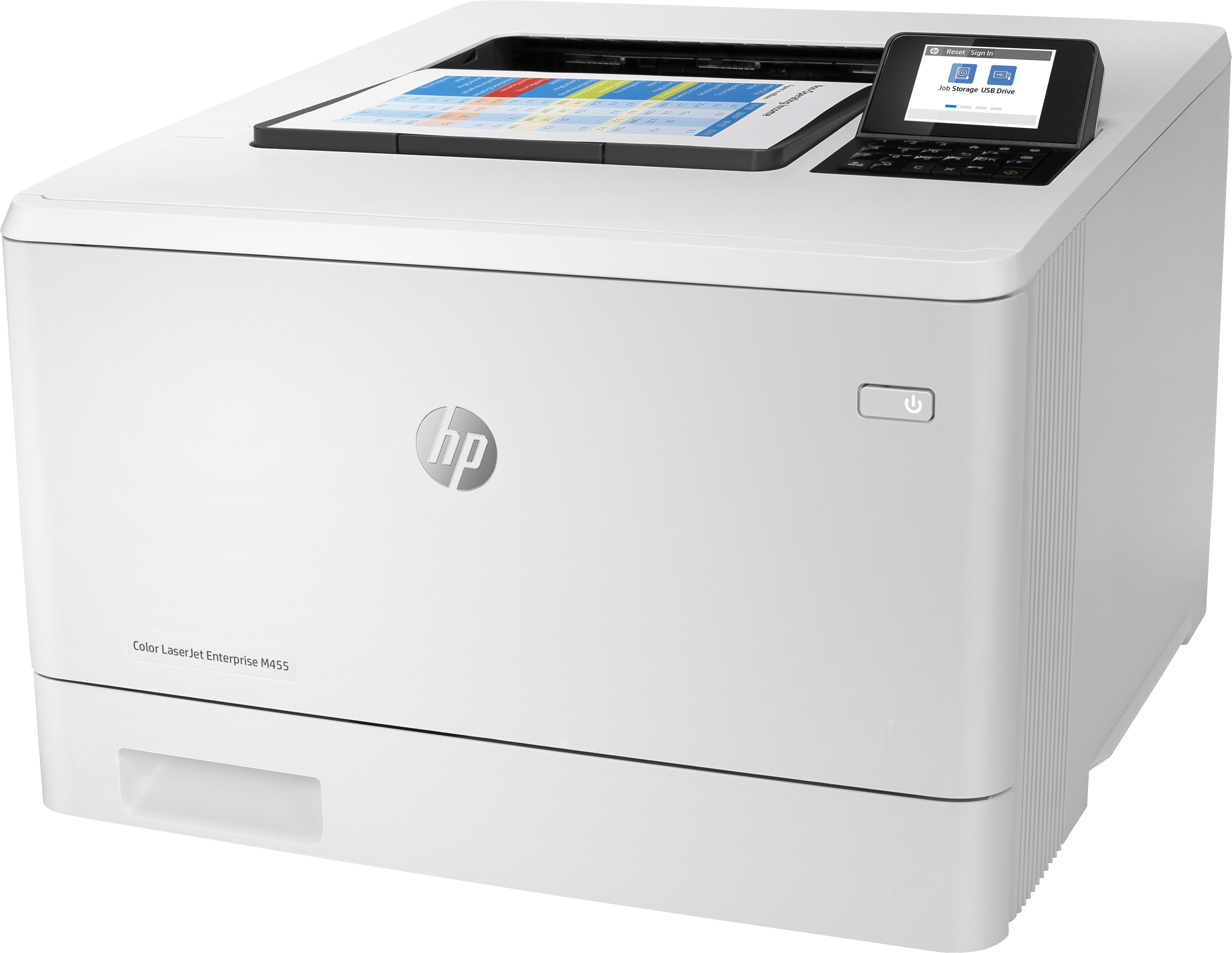 HP Color LaserJet Enterprise M455dn Farb-Laserdrucker weiß