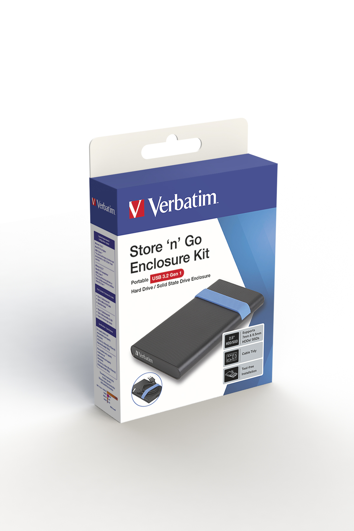 Verbatim USB3.2 Gen1 (2.5) SATA3 HDD/SSD Enclosure Kit retail