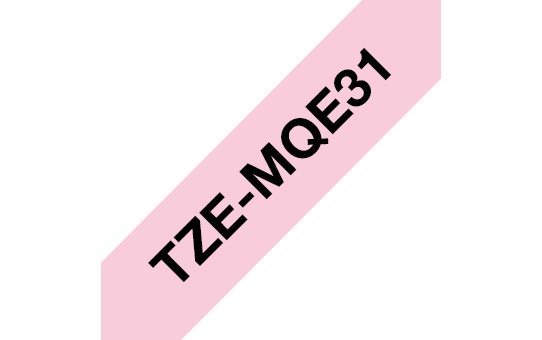 brother Schriftband TZe-MQE31 TZEMQE31, 12 mm, schwarz auf rosa, 1 St.