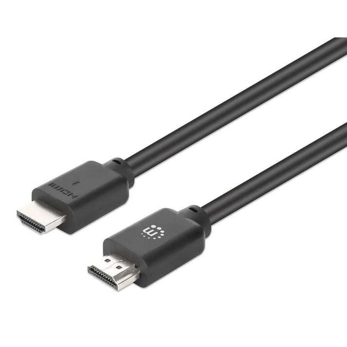 MANHATTAN 4K60Hz High Speed HDMI-Kabel mit Ethernet-Kanal 3 m HDMI-Stecker auf Stecker 18 Gbit/s Bandbreite schwarz