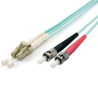Equip Patchkabel LC->ST 1.00m Multimode Duplex OM3 türkis Polybeutel