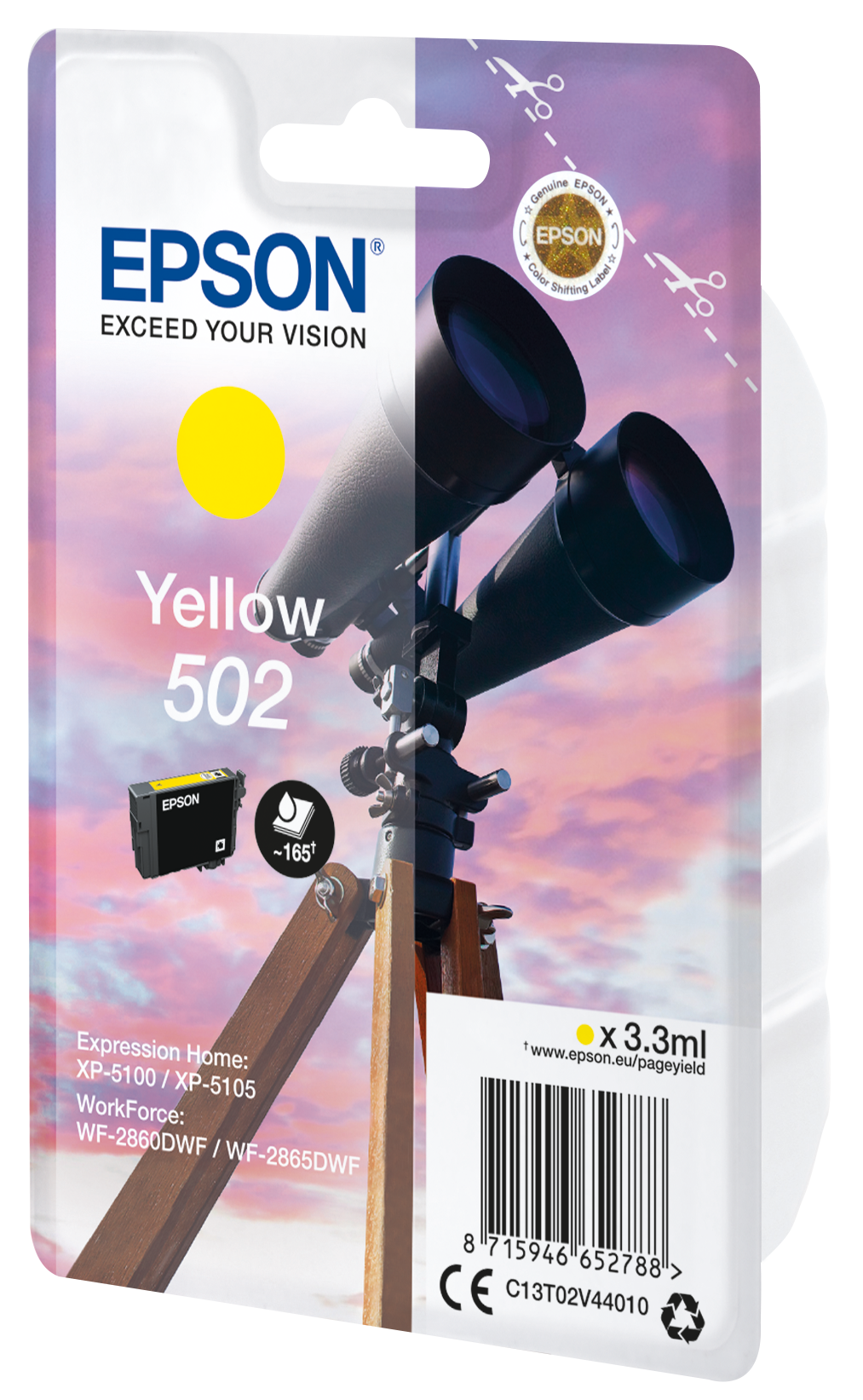 EPSON 502/T02V44 (Fernglas) gelb Druckerpatrone