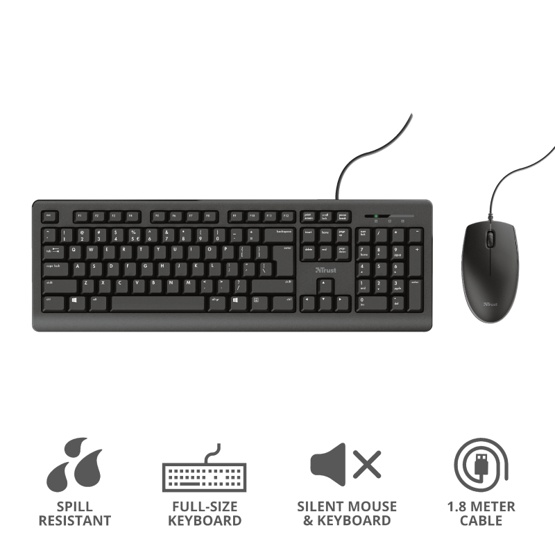 PRIMOKEYBOARD AND MOUSE SET QWERTZ WIRED
