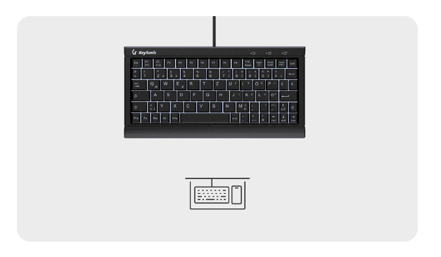 KeySonic Super-Mini-TAS mit Nummernblock,BK, KSK-3011ELC(DE)