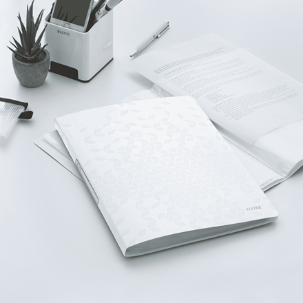 LEITZ WOW Sichtbuch DIN A4, 40 Hüllen weiß-metallic, 1 St.