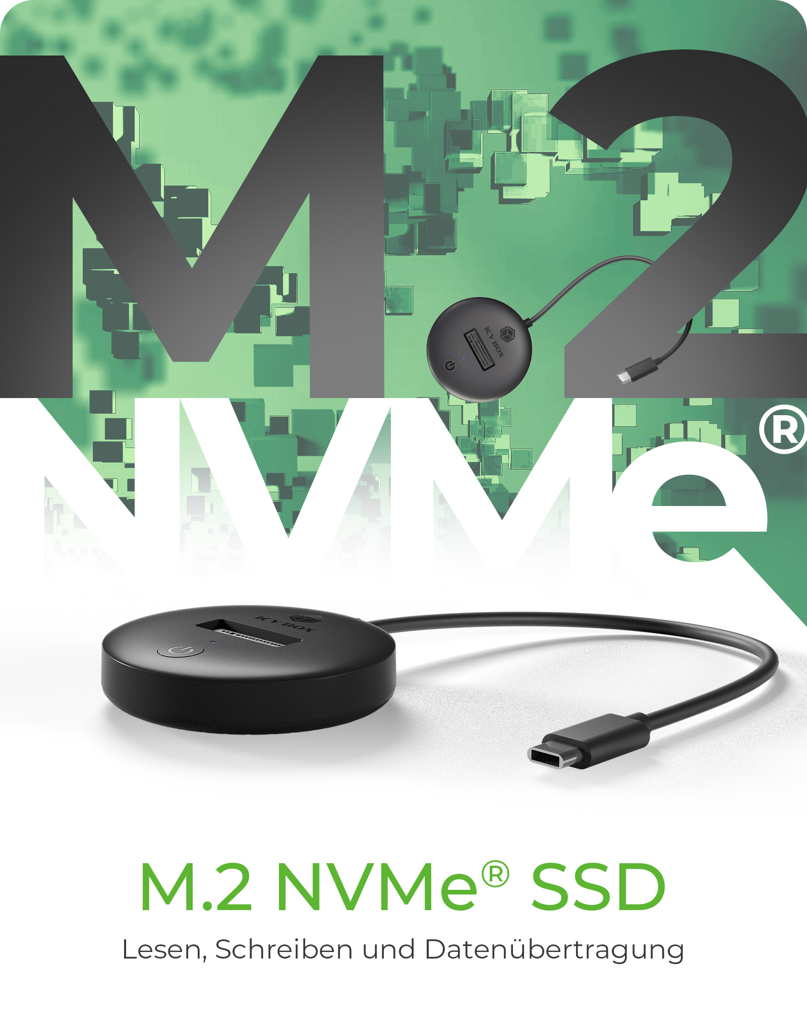 Dockingstation IcyBox für NVMe & SATA M.2 SSD