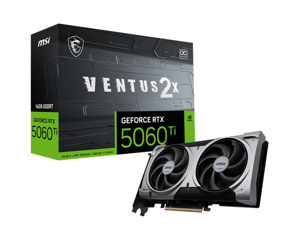 MSI RTX5060 TI 16G Ventus 2X OC PLUS 16GB GDDR7 HDMI 3xDP