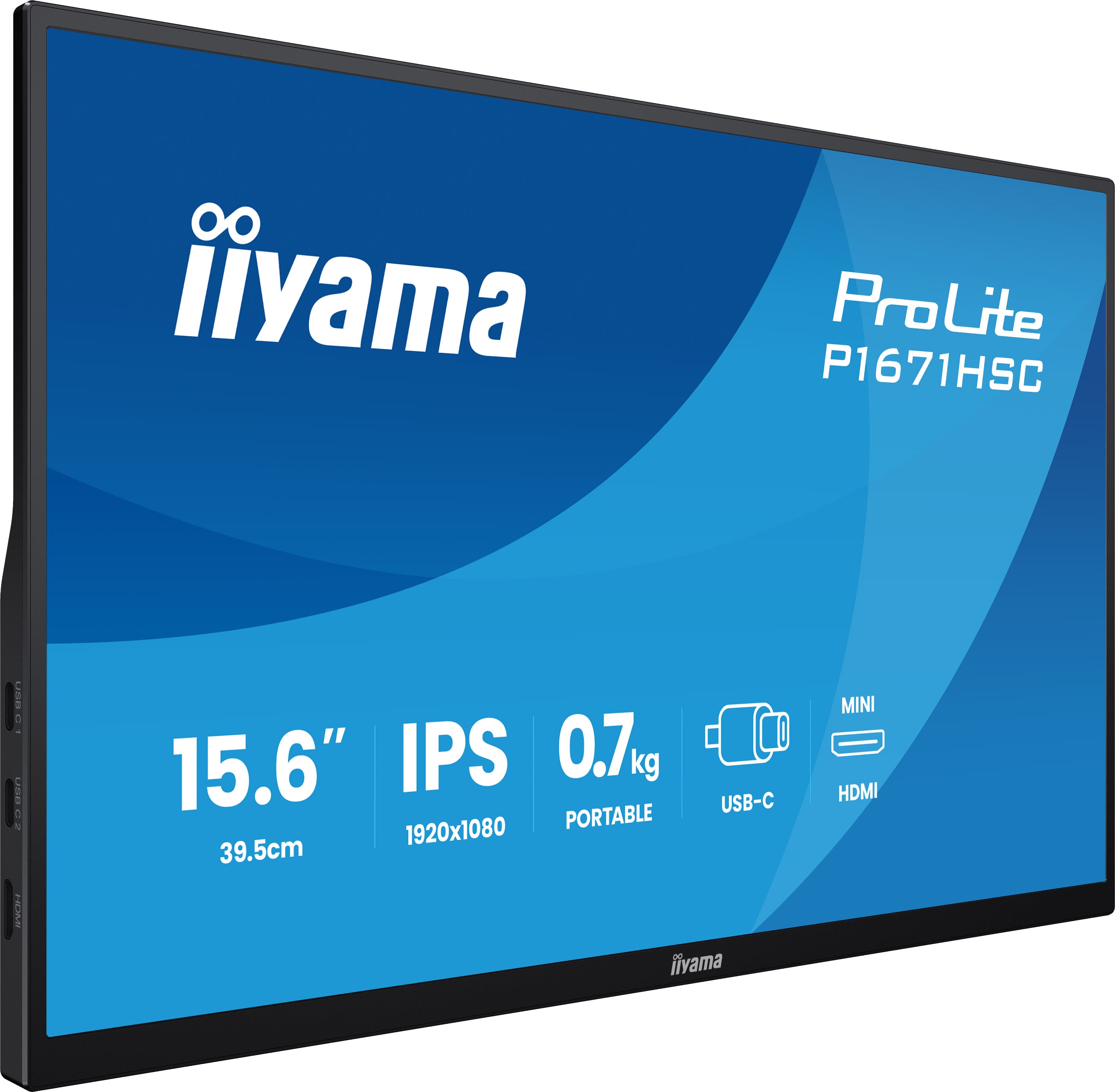 IIYAMA 39,5cm (15,6) P1671HSC-B1 16:9 mHDMI+2xUSB-C IPS