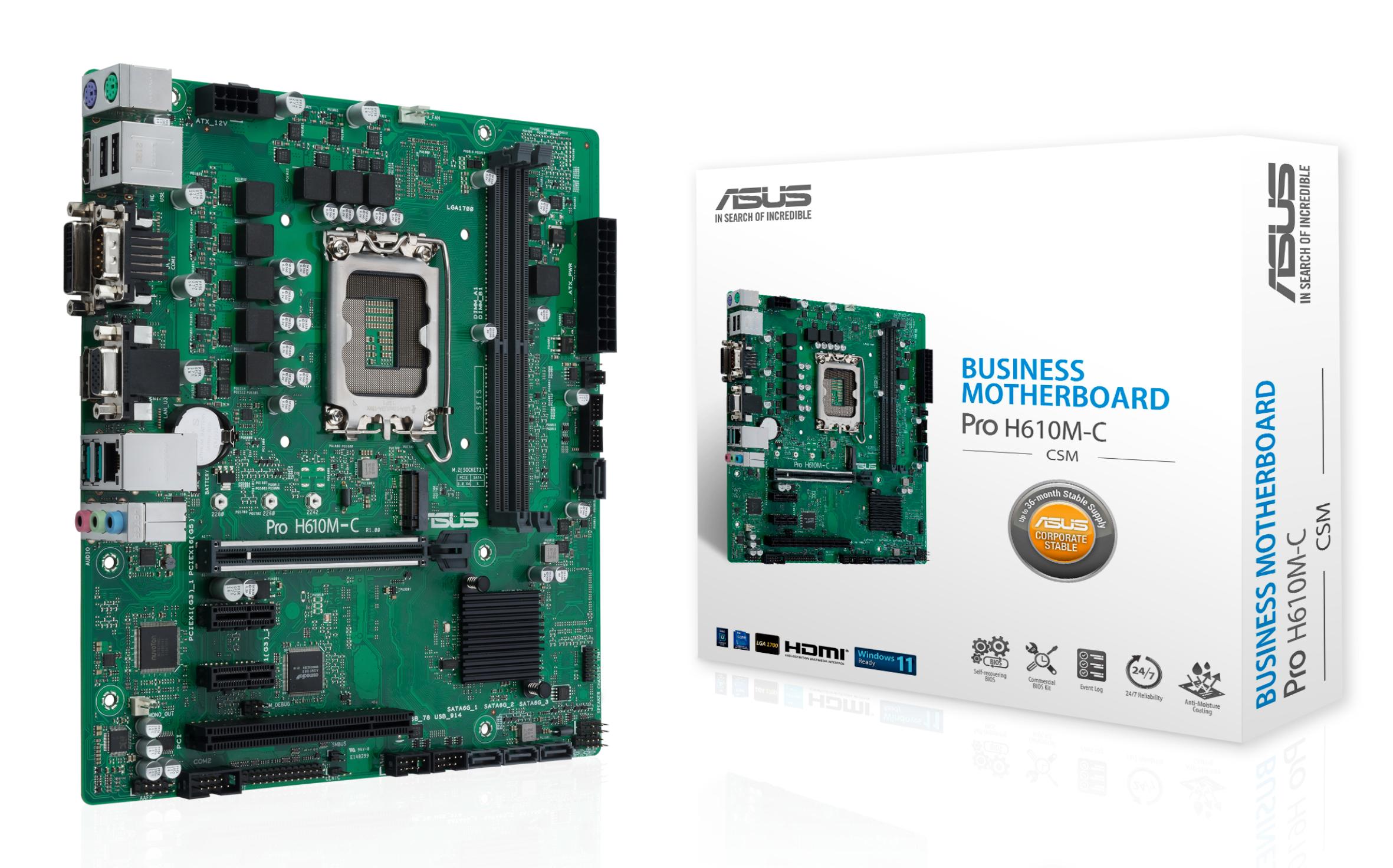 ASUS PRO H610M-C-CSM (INTEL,1700,DDR5,mATX)
