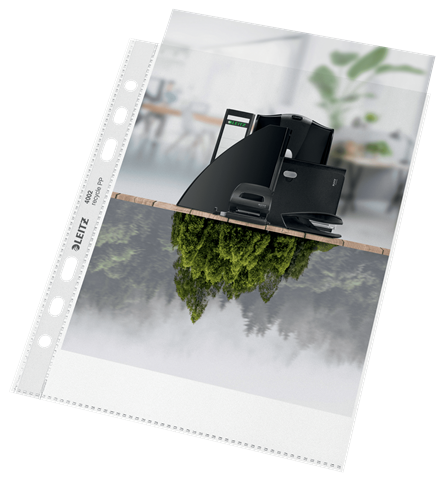 LEITZ Prospekthüllen recycle 4002 DIN A5 transparent genarbt 0,10 mm, 25 St.