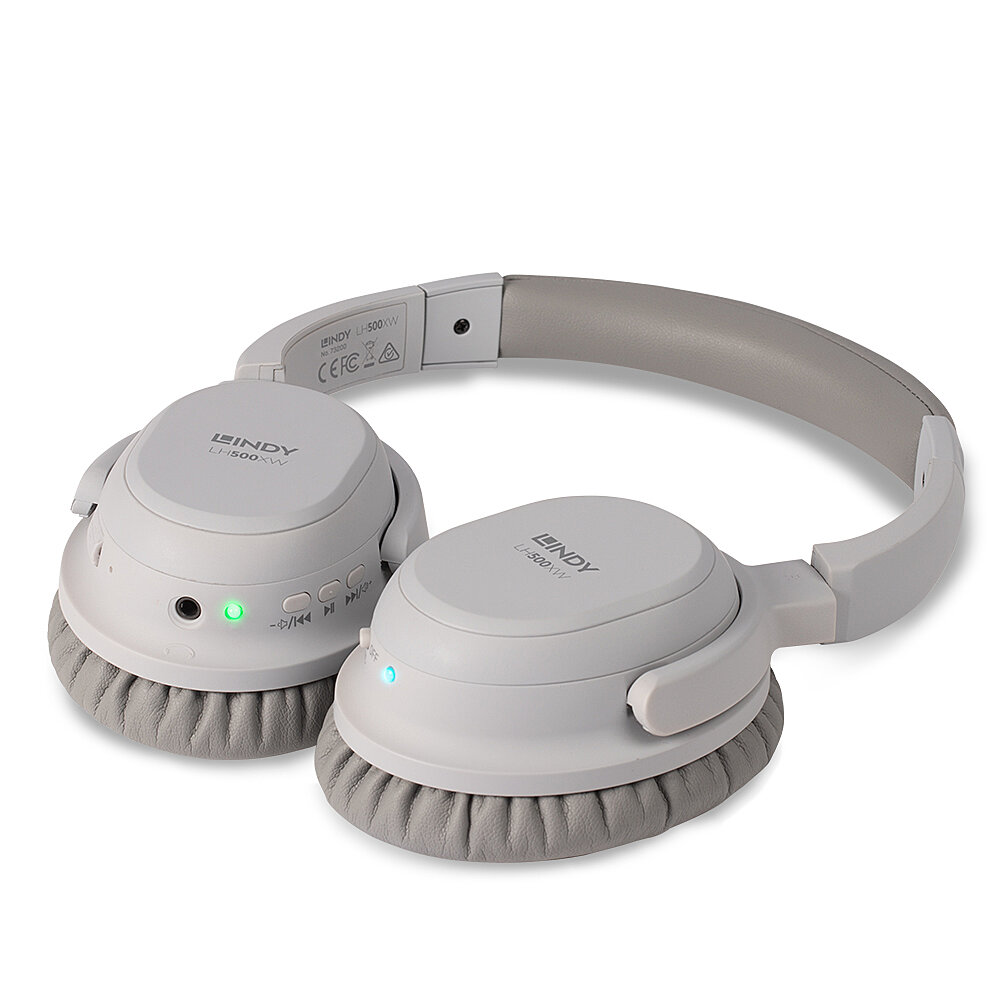 LINDY LH500XW Wireless Active Noise Cancelling Headphone gra