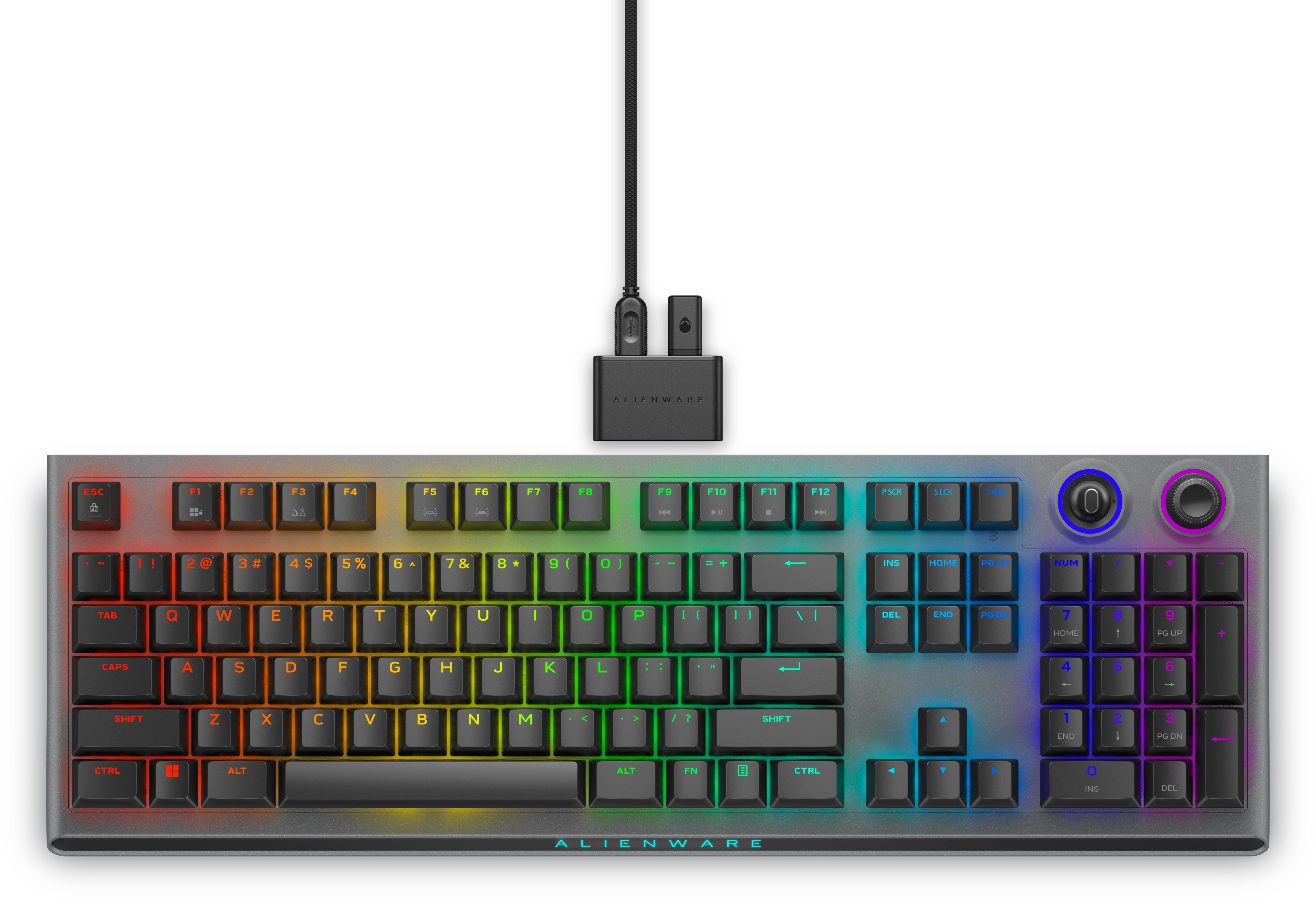 DELL Alienware Tri-Mode Wireless Gaming Keyboard - AW920K Dark Side of the Moon US QWERTY