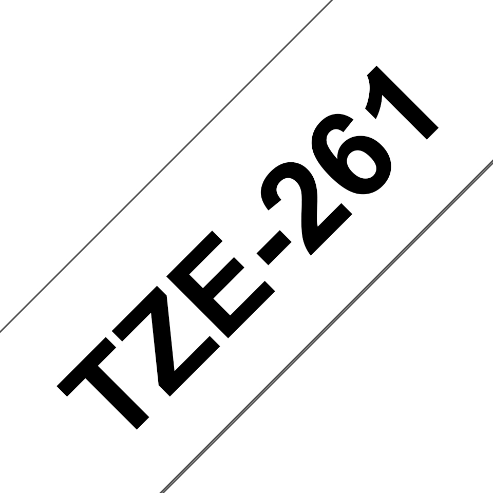 TZE-261 TAPE 36 MM - LAMINATED 8M BLACK ON WHITE