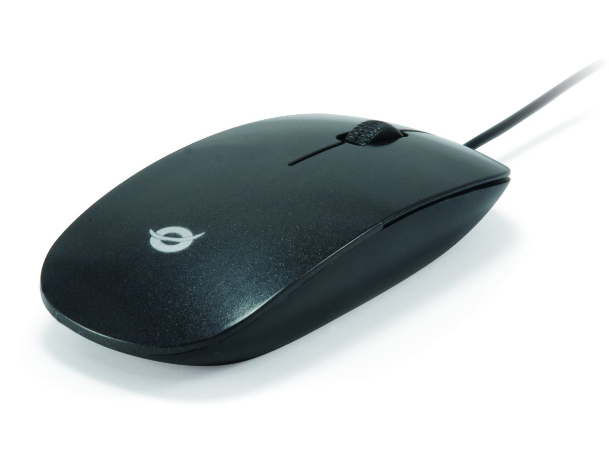 CONCEPTRONIC Optische Maus USB-A/1000DPI/3Tasten L+R schwarz