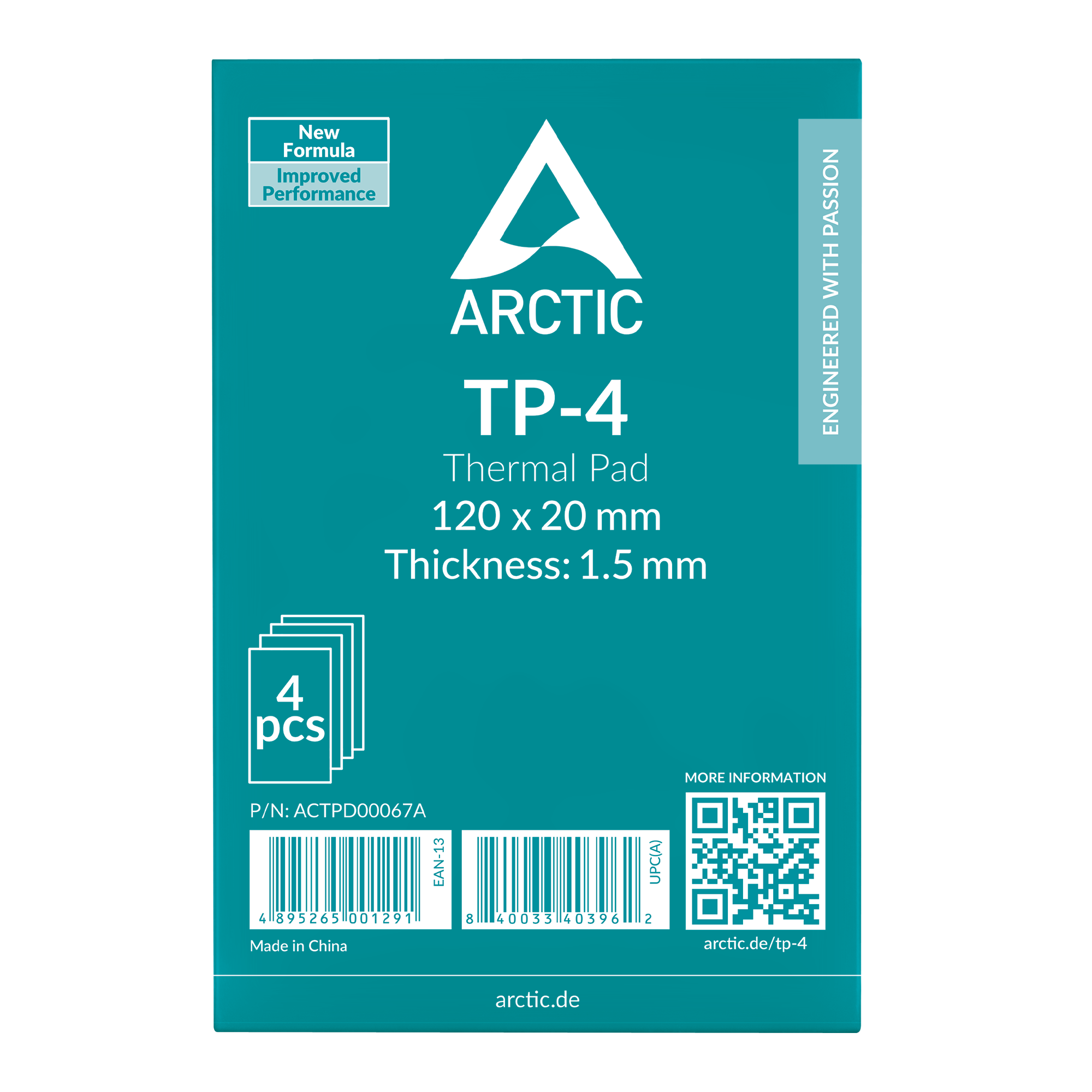 ARCTIC Thermal Pad TP-4 120*20mm (1,5mm) 4erPack