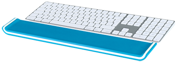 LEITZ Tastatur-Handballenauflage Ergo WOW blau, weiß
