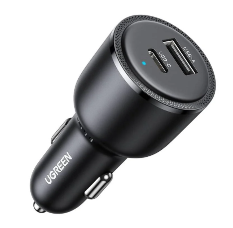 UGREEN EC701 63W Car Charger KFZ-Ladegerät für 12V Anschluss 1x USB-A 1x USB-C PD3.0 QC3.0 PPS