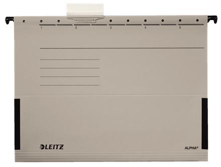 LEITZ Hängetaschen ALPHA® 1986 grau, 5 St.