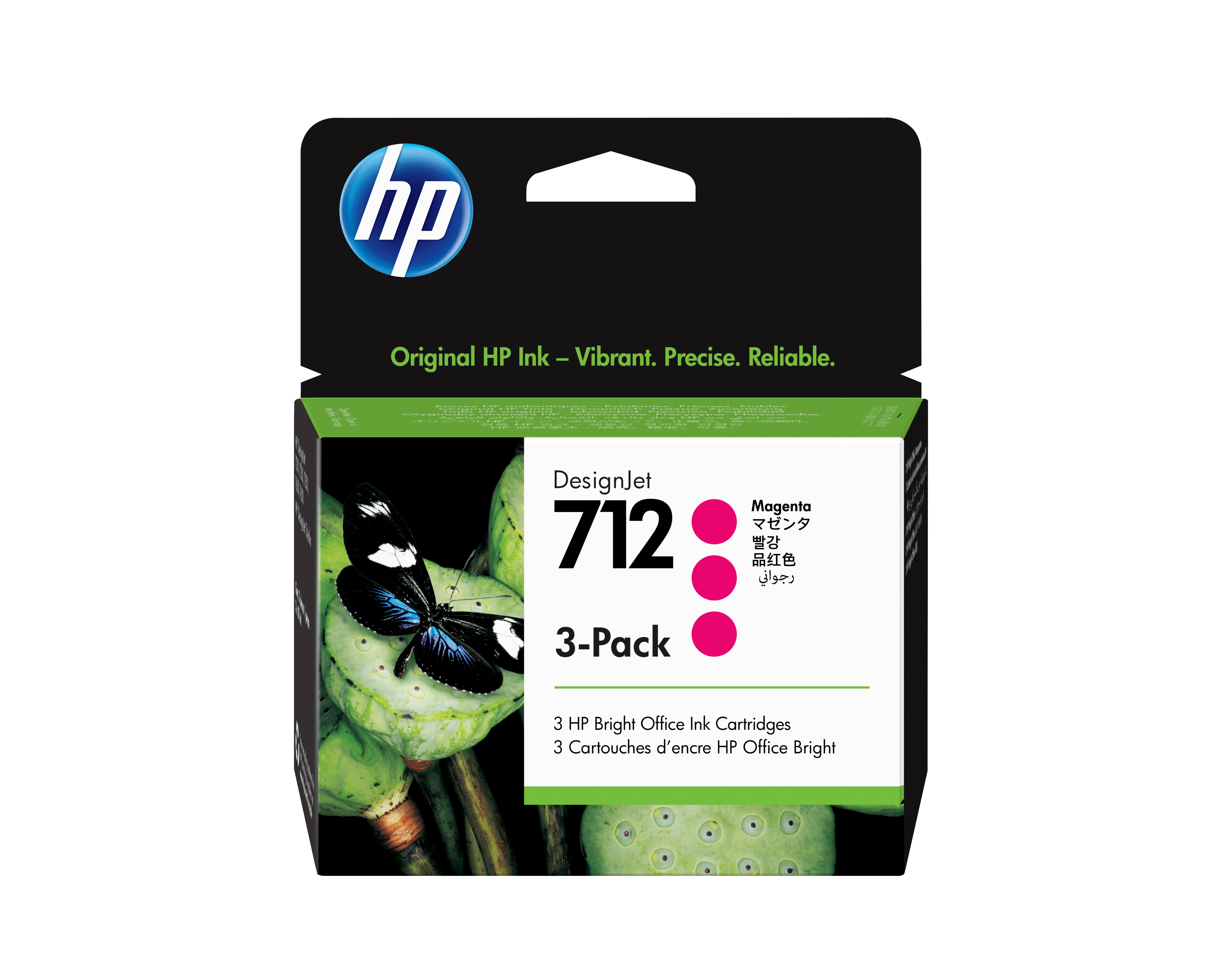 HP 712 3x Magenta Tintenpatrone