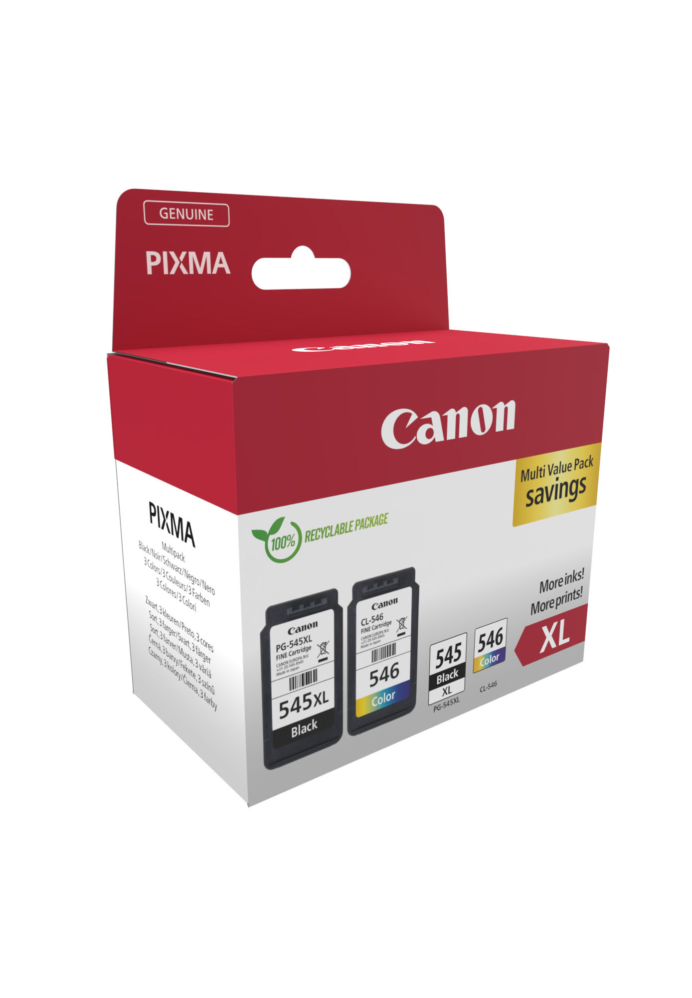 CANON PG-545XL/CL-546XLPHOTO Ink Cartridge VALUE BLSEC