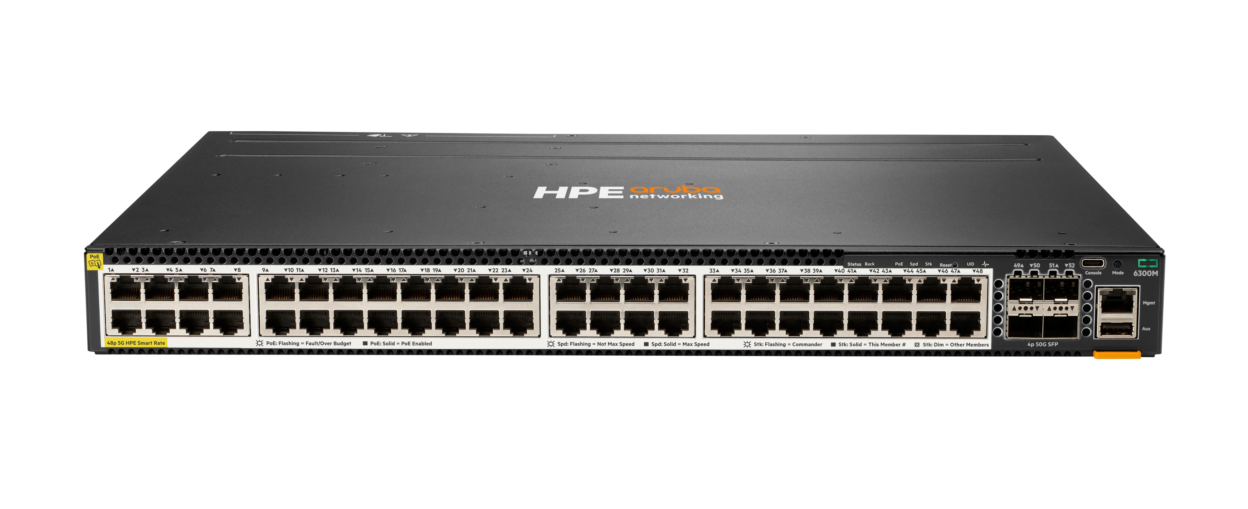 HP Enterprise Aruba CX 6300M Switch 48p PoE+ SFP56