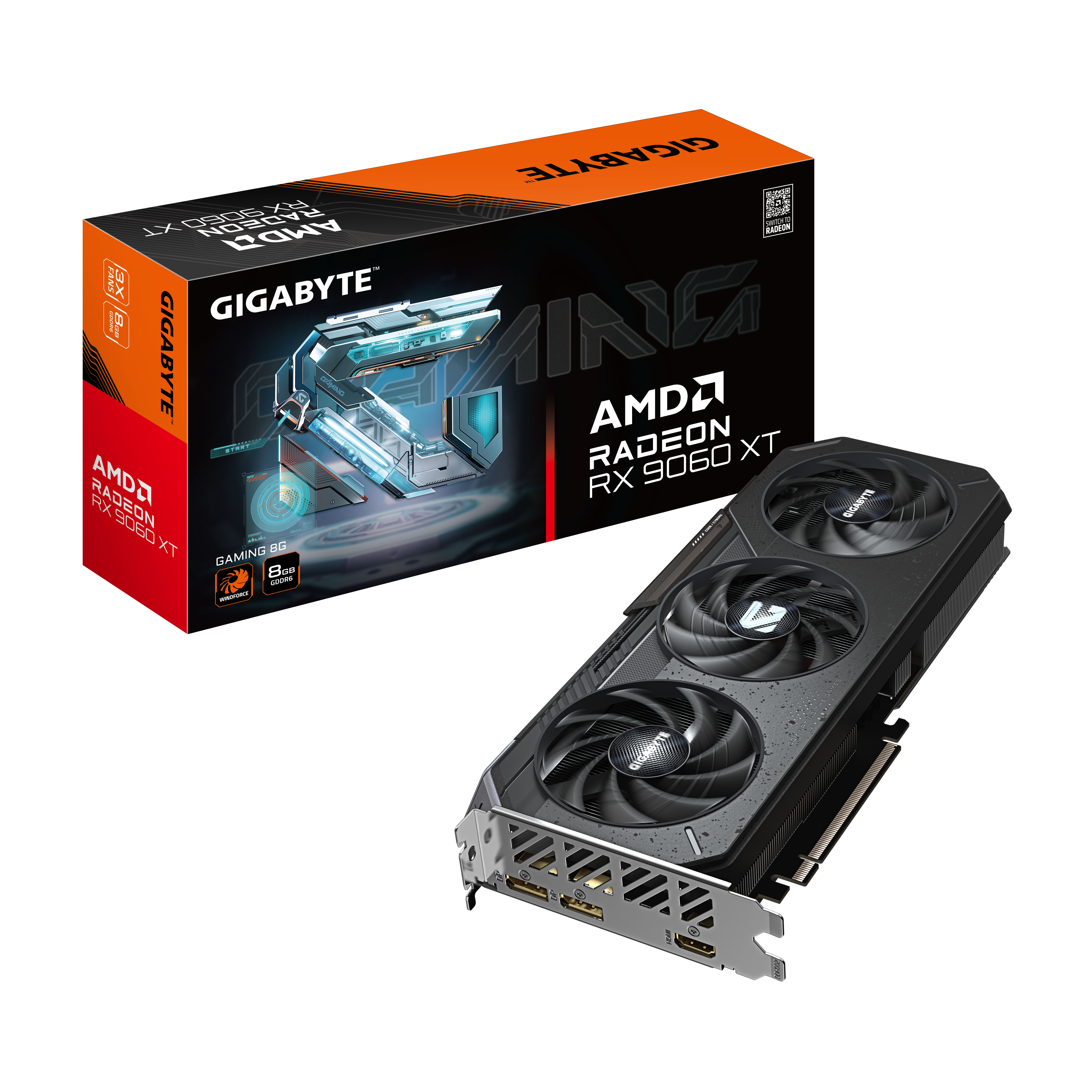 Gigabyte Radeon RX9060 XT Gaming 8GB GDDR6 2xHDMI 2xDP