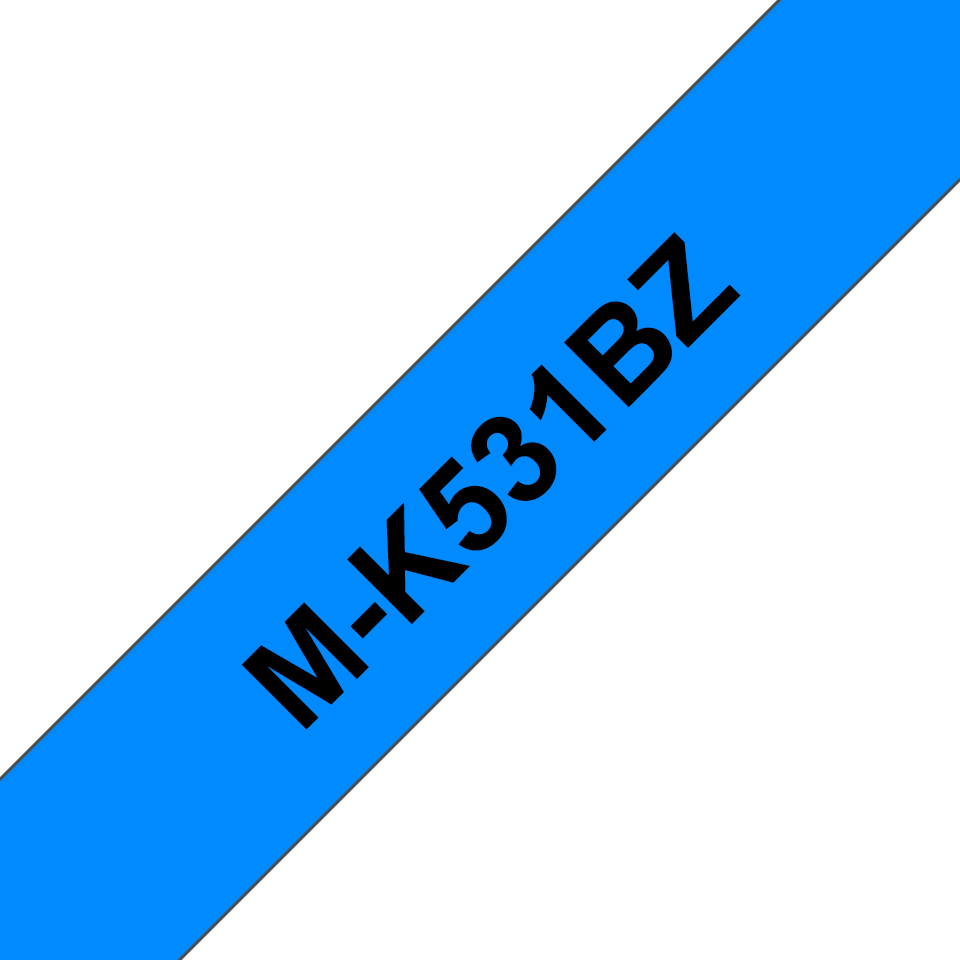 brother Schriftband M-K M-K531 MK531BZ, 12 mm, schwarz auf blau, 1 St.