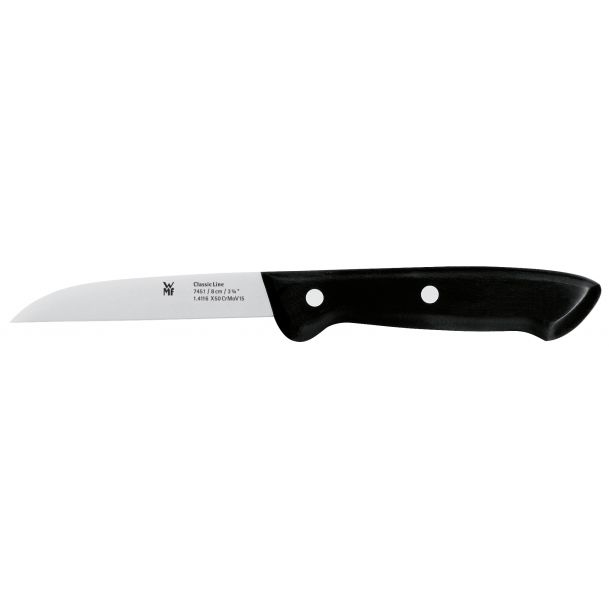 WMF Küchenmesser Classic Line silber, schwarz glänzend, Klinge: 8,0 cm, 1 St.