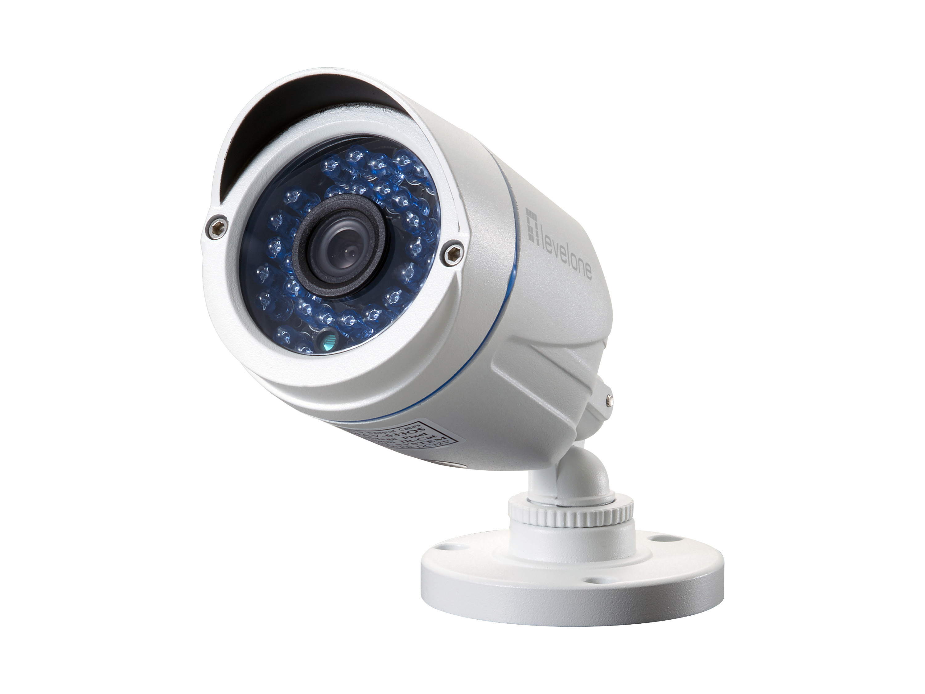 LevelOne CCTV 8-Kanal Kit 2MP/IP66/H.264/1x3,5/IR-30m weiß