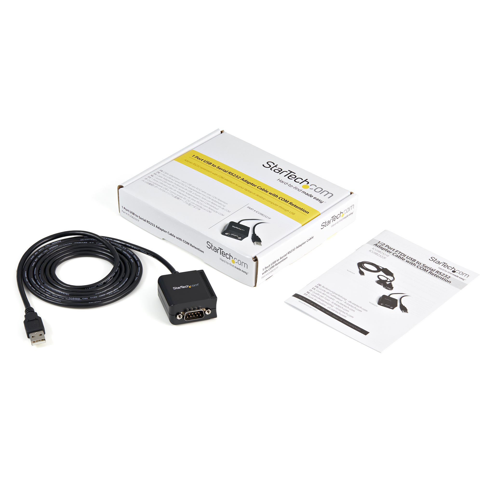 STARTECH.COM ICUSB2321F USB to RS232 DB9 Serial Adapter Cable