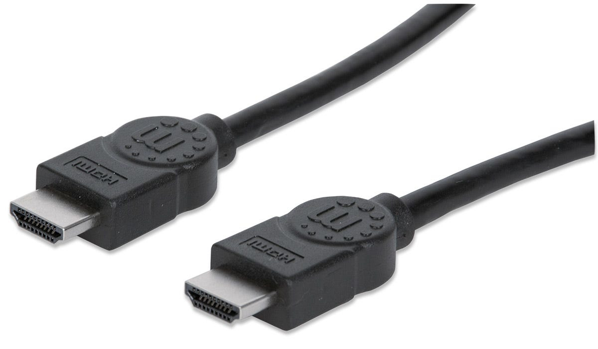 MANHATTAN High Speed HDMI-Kabel ARC 3D 4K30Hz HDMI-Stecker auf HDMI-Stecker geschirmt schwarz 5m
