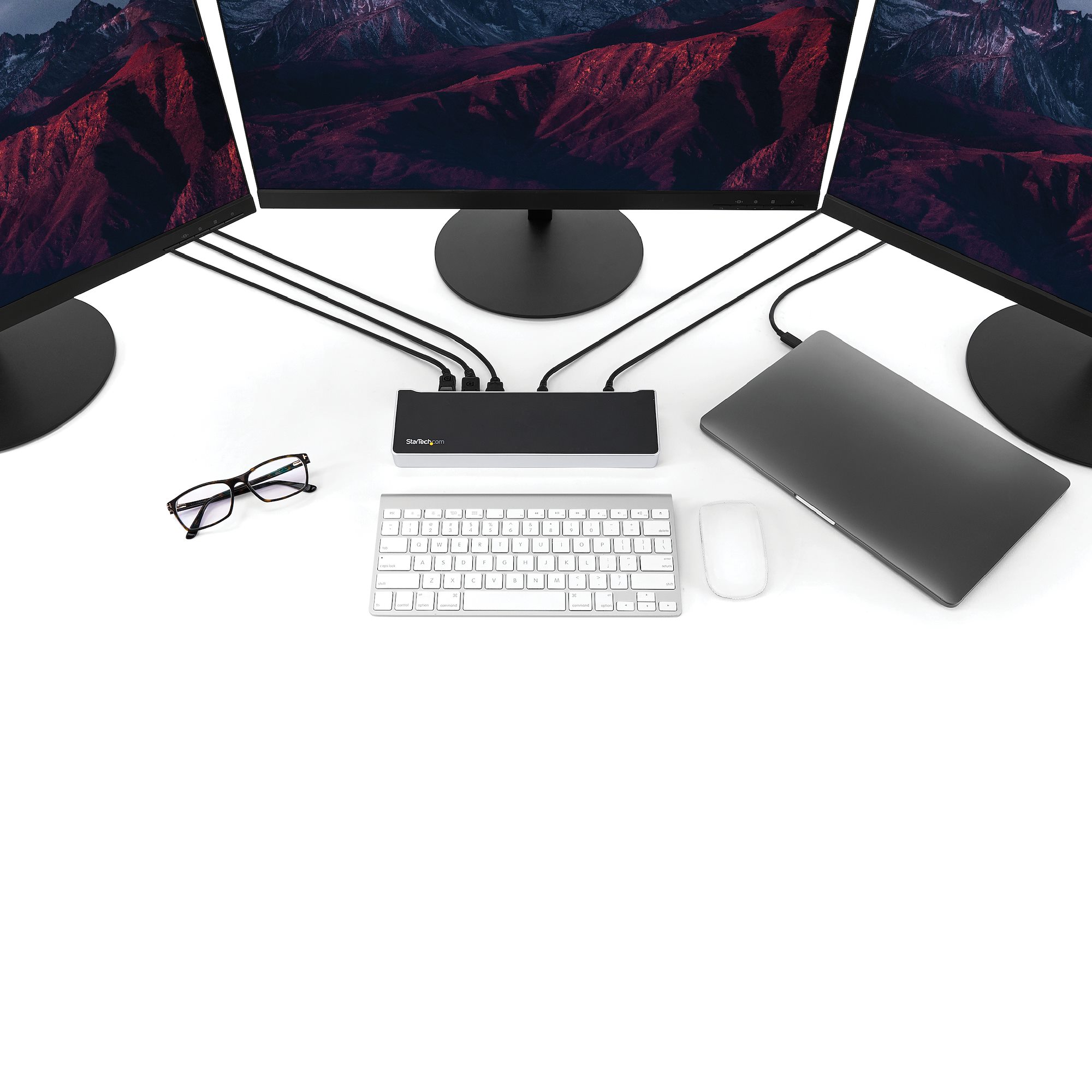 STARTECH.COM 4K USB C Dock - 60W Power Delivery - Triple Monitor USB C to HDMI DisplayPort Docking Station DK30CH2DPPDU